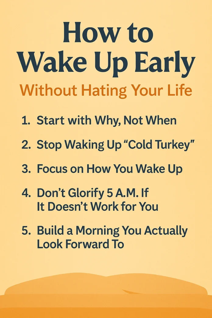 how to wake up early in morning